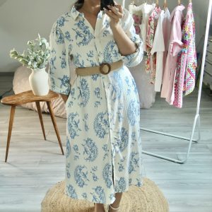 Robe fleurie avec ceinture Maelys