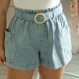 Short en jean bleu Capri