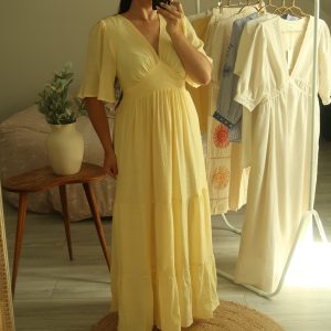 Robe Ariel – Jaune pastel