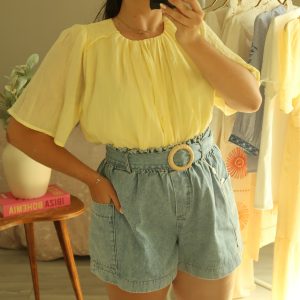 Chemisier Annie - Jaune pastel