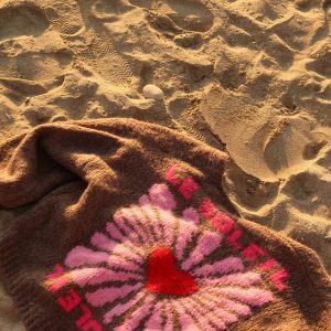 Gilet marron « Le soleil »