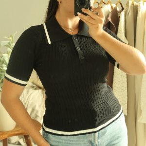 Top Mireille noir