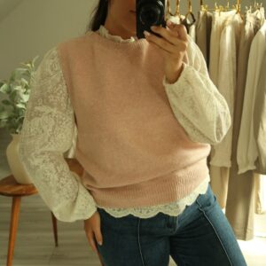 Pull Ysée rose